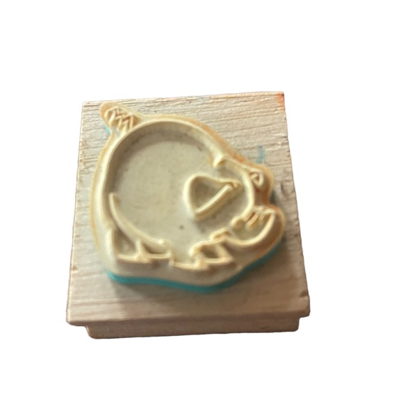 PIG TAIL HOG FARM ANIMAL Nature Wildlife wood mount Craft RUBBER STAMP. - Picture 5 of 5